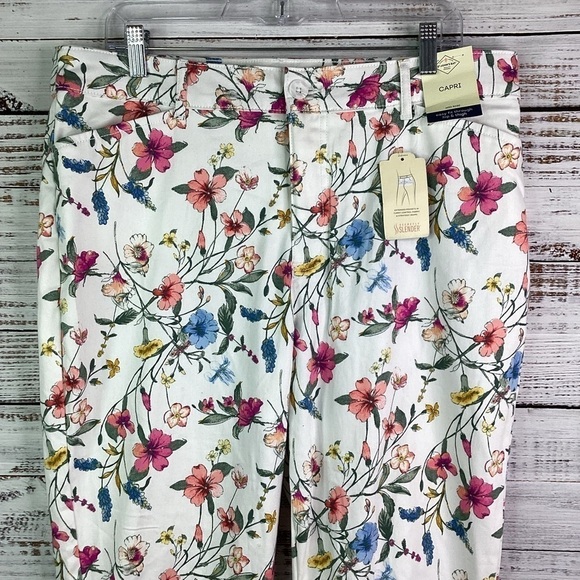 ST JHON’S BAY‎ PLUS SIZE 14 BOTANICAL FLORAL CAPRI PANTS SPRING EASTER SUMMER - Picture 4 of 13